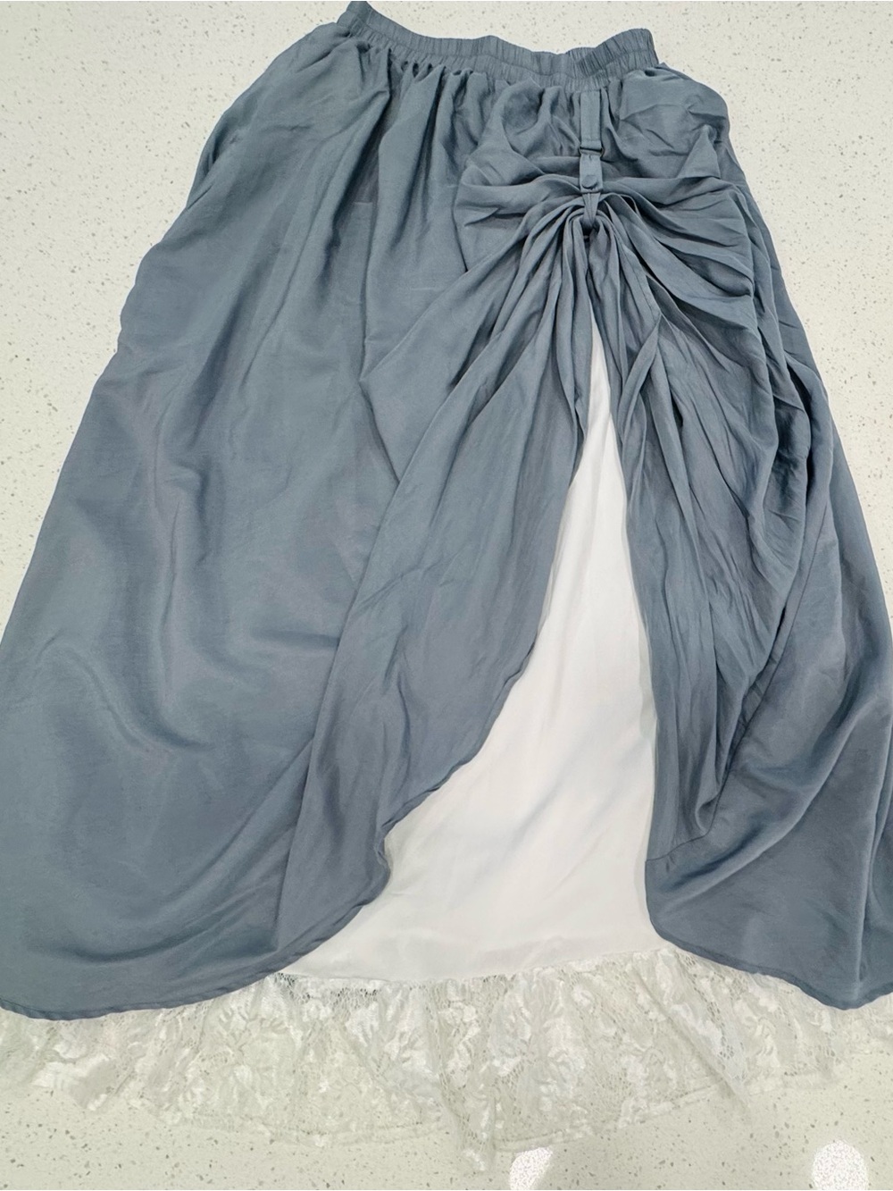Cottage Core Renaissance Multi Layer Flowy Skirt with Lace